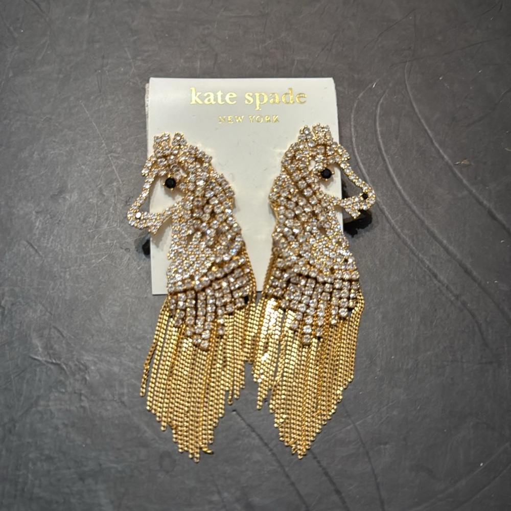 Kate spade statement horse earrings